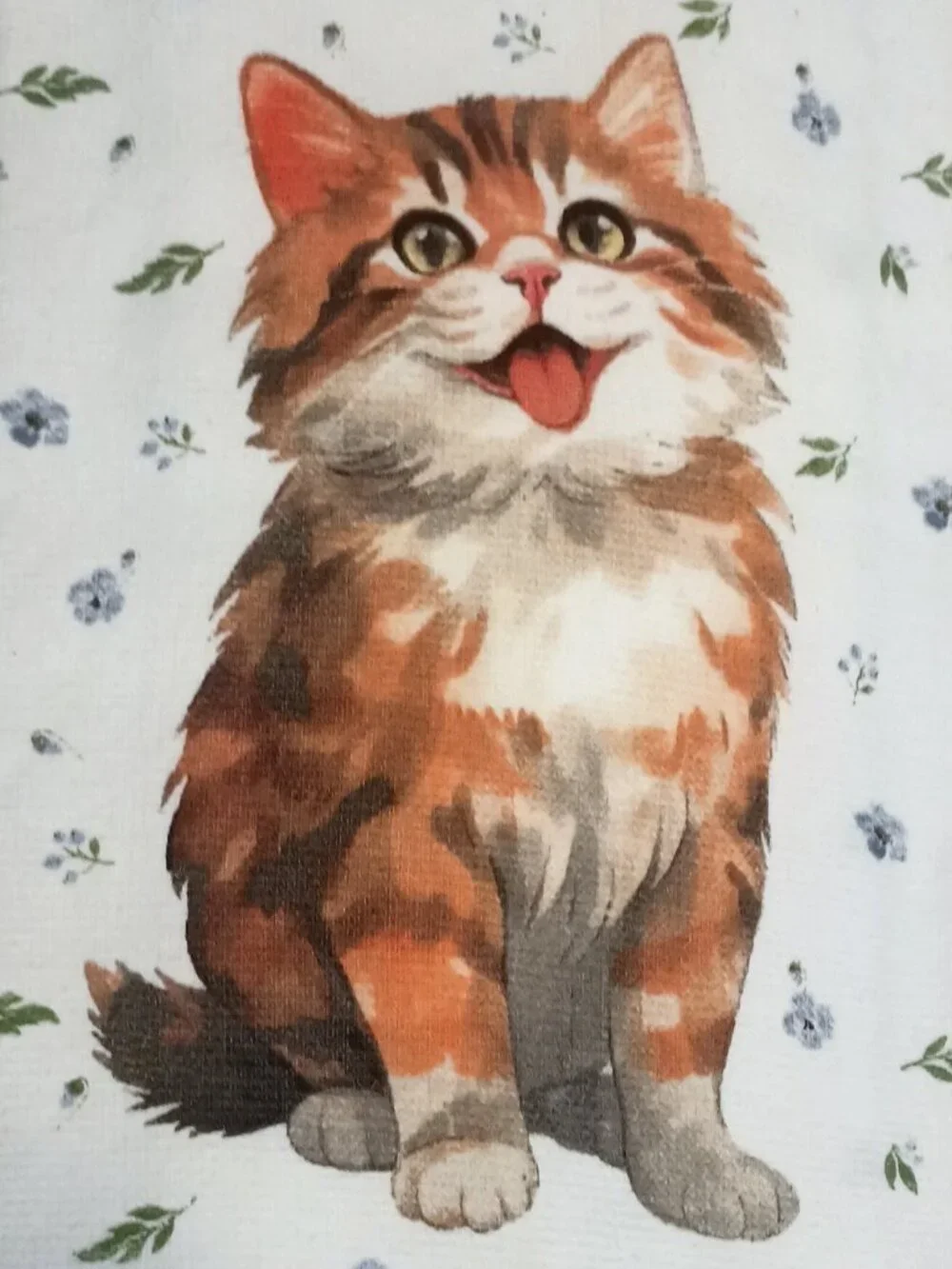 NWT & HTF ~ Colordrift~ A Tabby Cat's Pollen Purrs 3-Pack Kitchen Towels